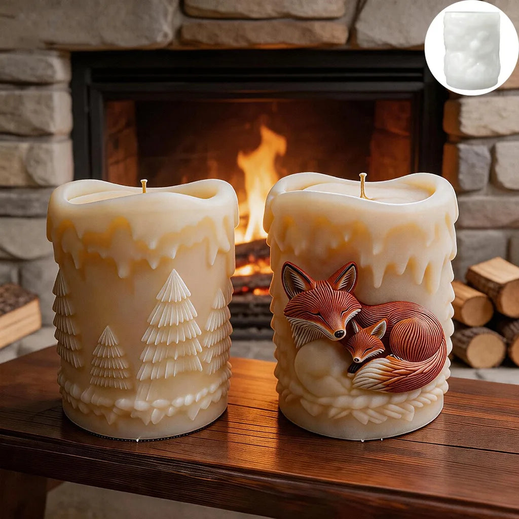Cylindrical Candle Mold Silicone Candle Mold Cute animal Design 3D DIY Candle Making Tool For Candle Making For Beginner School Oasis Select