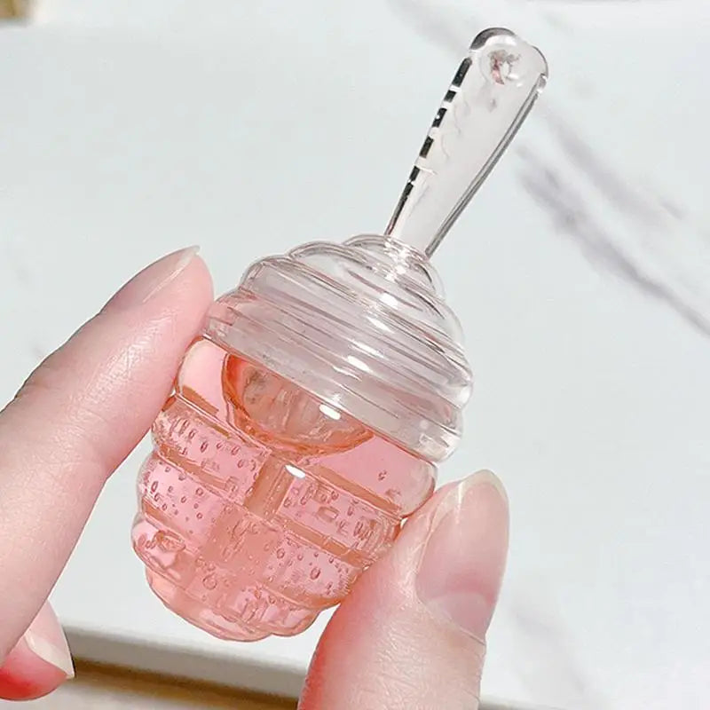 Lovely Honey Pot Lip Oil Lip Gloss Lip Balm Hydrating Lip Balm For Lip Care Moisturizing Clear Lip Oil Liquid Lipstick Oasis Select