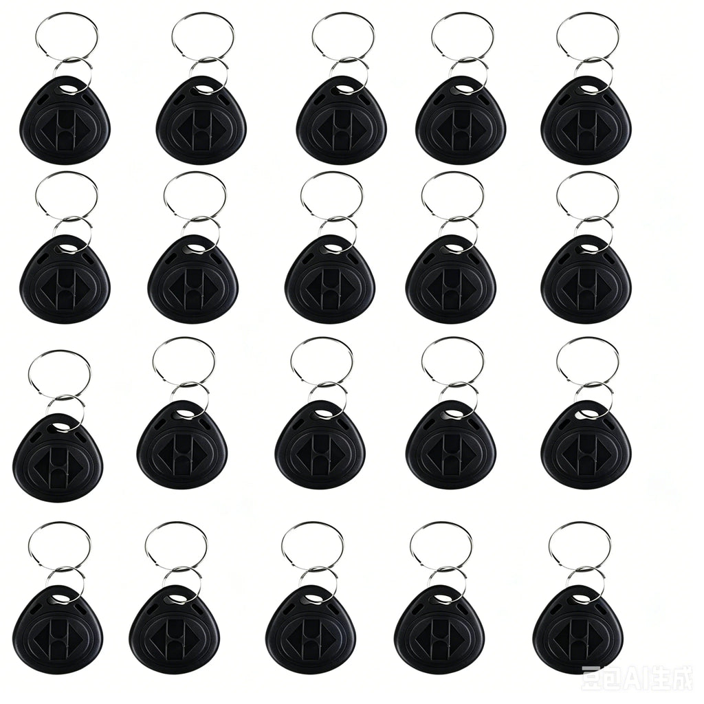EM4305 T5577 125khz Copy Rewritable Writable Rewrite keyfob RFID Tag Key Ring Card Proximity Token Badge Duplicate Oasis Select black 20pcs