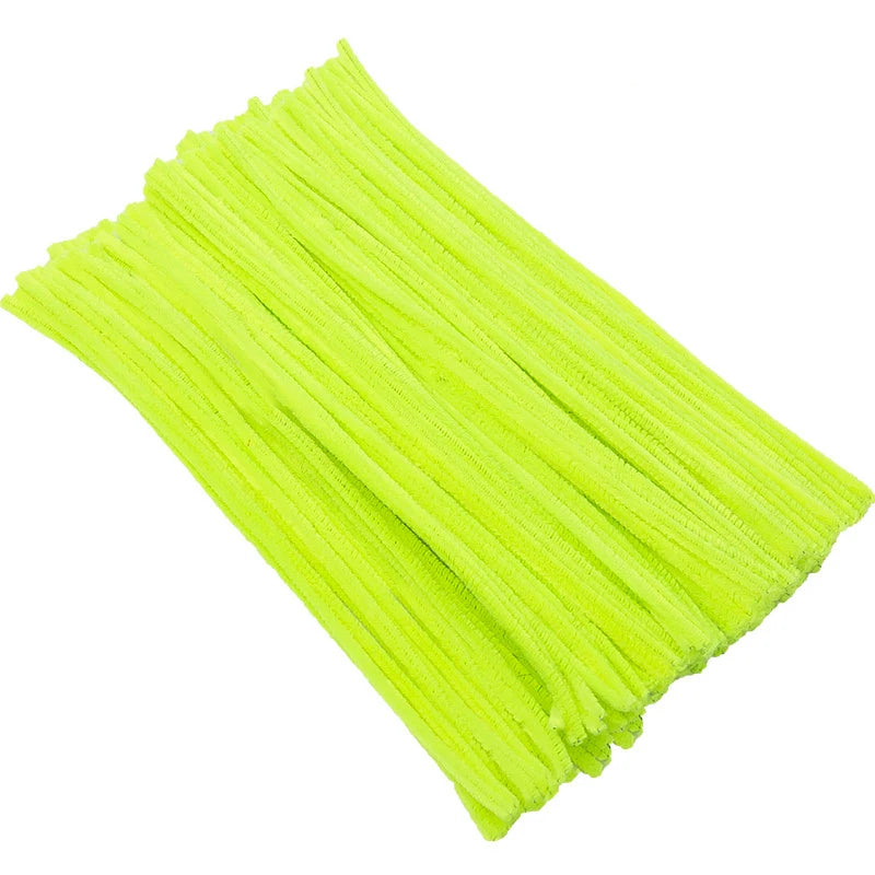100pcs Mix Color Craft Wire for Handicrafts Twisting Stick DIY for Bouquets Halloween Christmas Easter Hair Jewelry Making Oasis Select Fluorescent Yellow 100pcs