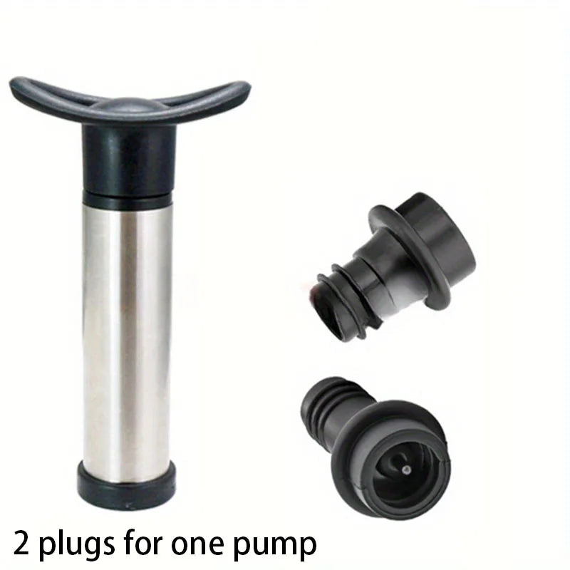 Stainless Steel Red Wine Vacuum Pump, Black Plastic Pump, Silicone Plug, Vacuum Red Wine Plug abridor de vinho Oasis Select green