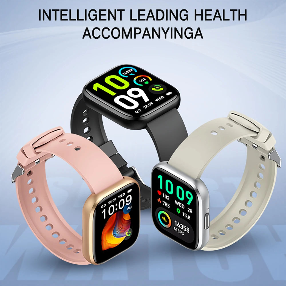 Women Smartwatch Information Reminder 1.85" Heart Rate Health Smart Watches Men BT Call 100+ Sports Modes Music Fashion Game Oasis Select