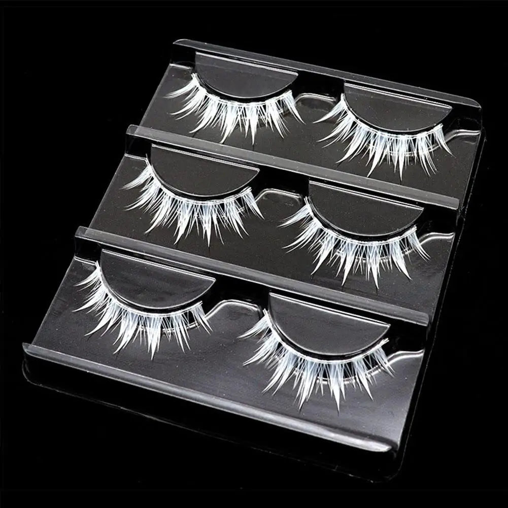 1PC DIY White Manga Feather Lashes Protein Silicone Fake Nose Nose Chin Cosplay Special Effect Makeup Comic Conventions Oasis Select False Eyelashes A