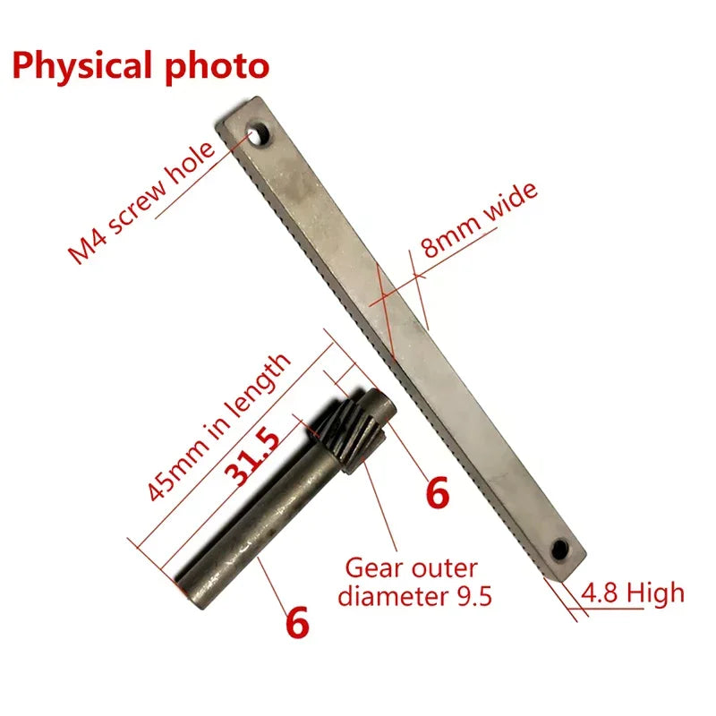 0.5M Steel Gear Rack 63T – Precision Sliding & Lifting Table