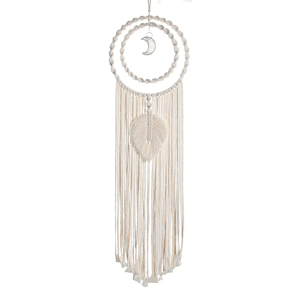 Hand-woven Cotton Wall Decoration Tapestry Half Moon Dreamcatcher Bedroom Decoration Bohemian Decor Oasis Select