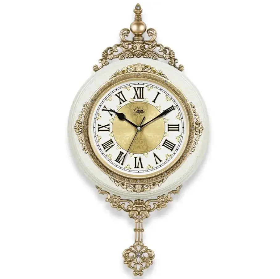 European Style Retro Wall Clock Watch Living Room Mute Pendulum Clock Elegant Taste Family Gift Art Decoration Rome Luxury G010 Oasis Select 3