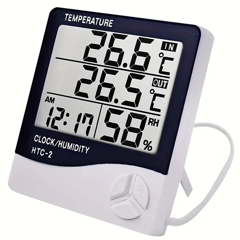 Indoor LCD Digital Thermometer Hygrometer - Electronic Temperature & Humidity Meter Sensor Gauge Weather Station for Home Oasis Select