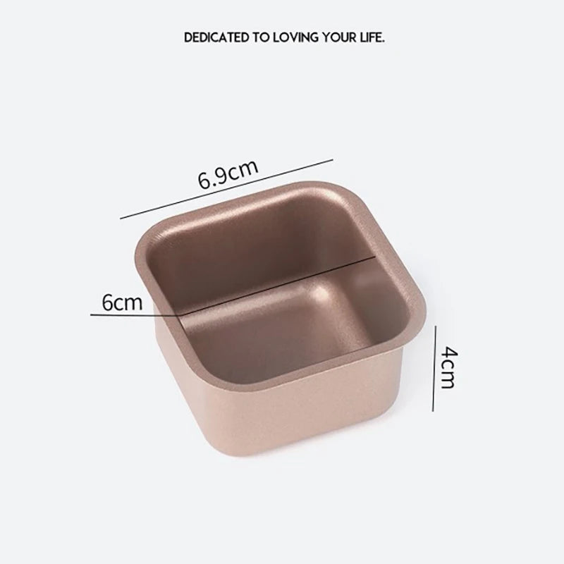 1Pcs Small Square Toast Bread Baking Pans Non-Stick Carbon Steel Loaf Cheese Cake Brownie Mold Baking Tray Oasis Select 1Pcs