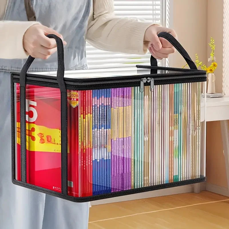 Clear PVC Storage Box | Flip-Top Lid & View Window | Multi-Use Organizer for Toys, Crafts & Supplies | Durable Gift Container Oasis Select