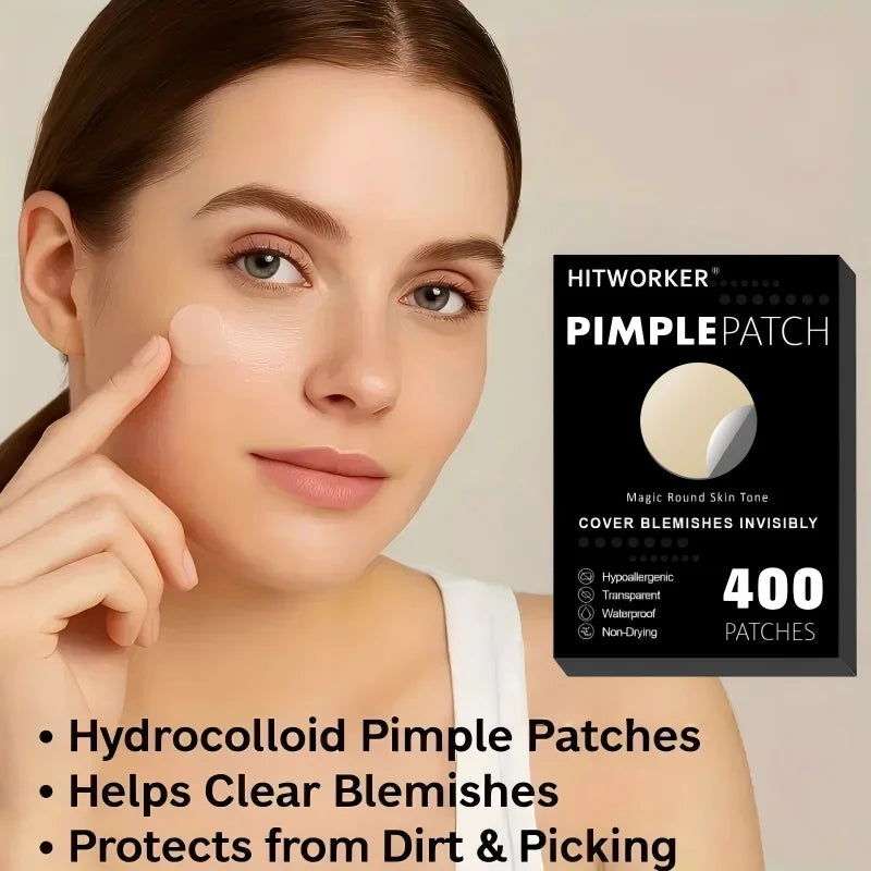 HITWORKER | 400 pieces/box of acne patches - water-based gel round acne patches | effectively absorb acne secretion Oasis Select