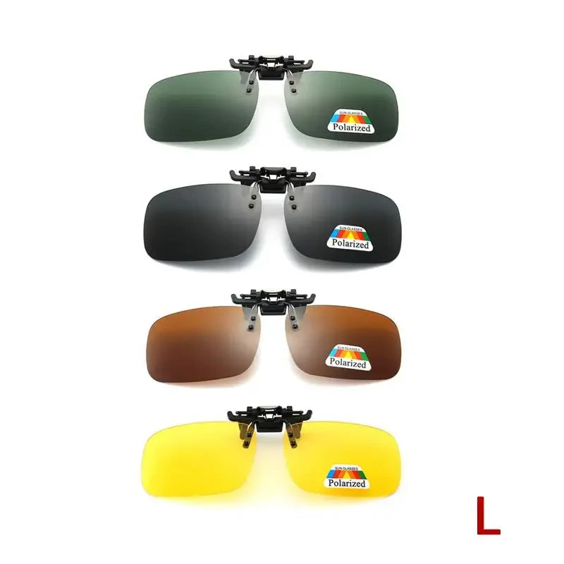 1/2/3/4pcs Polarized Glasses Clip Driving Night Vision Eyeglasses UV400 Outdoor Shades High Definition Sun Glasses Clips Oasis Select 4PCS-L