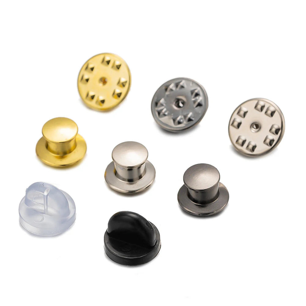 45pcs Pin Backs Locking Pin Keepers Locking Clasp Replacement for DIY Brooch Lapel Enamel Hat Badge Holder Jewelry Making Oasis Select