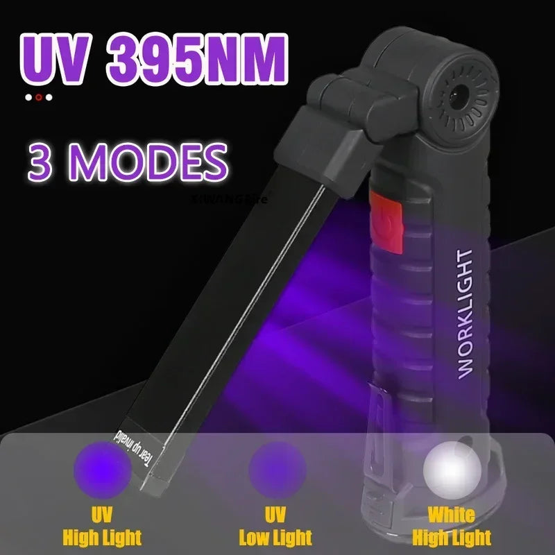 395NM Mini UV Led Blacklight Flashlight Ultraviolet Rechargeable Lamp Pet Stain Leakage Marker Money Scorpion Detection Lights Oasis Select