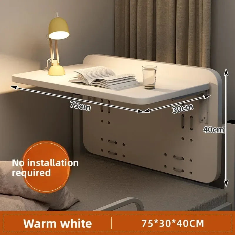 Multi-functional Household GoodsComputer Desk Simple Table Dormitory Suspended Foldable Desk Bunk Artifact Oasis Select White 75 30cm-M