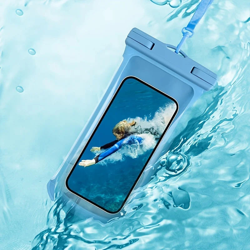 Waterproof Phone Pouch Case 3D Clear Soft Edges Underwater Phone Dry Bag IPX8 Waterproof Case for Beach Cruise Kayaking Travel Oasis Select
