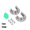 Stainless Steel Closet Rod Brackets Flange Seat Set of 2