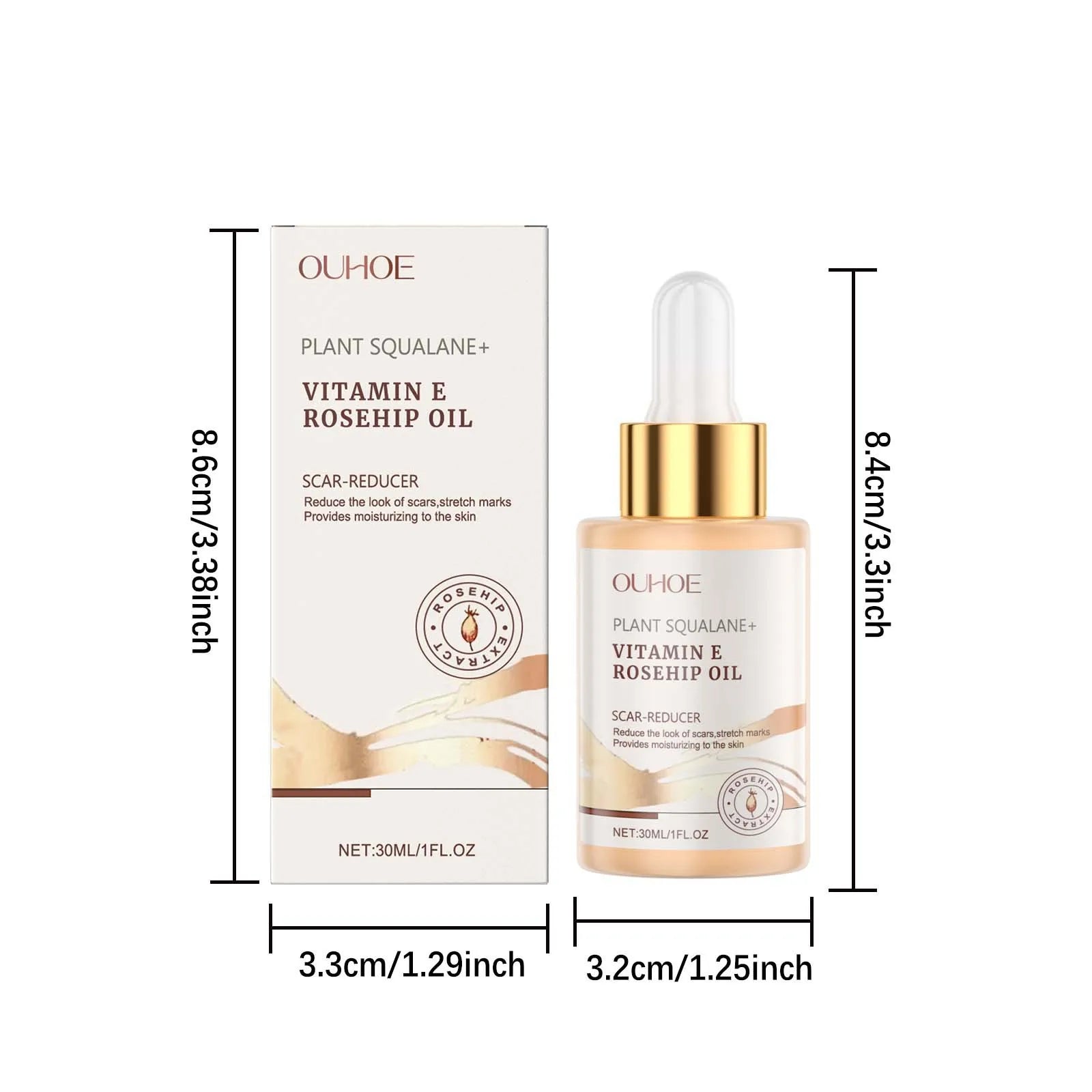 Moisturizing Squalane Rosehip Face Oil Lifting Firming Fade Fine Lines Smoothing Nourishing Skin Rejuvenation Facial Care Oil Oasis Select