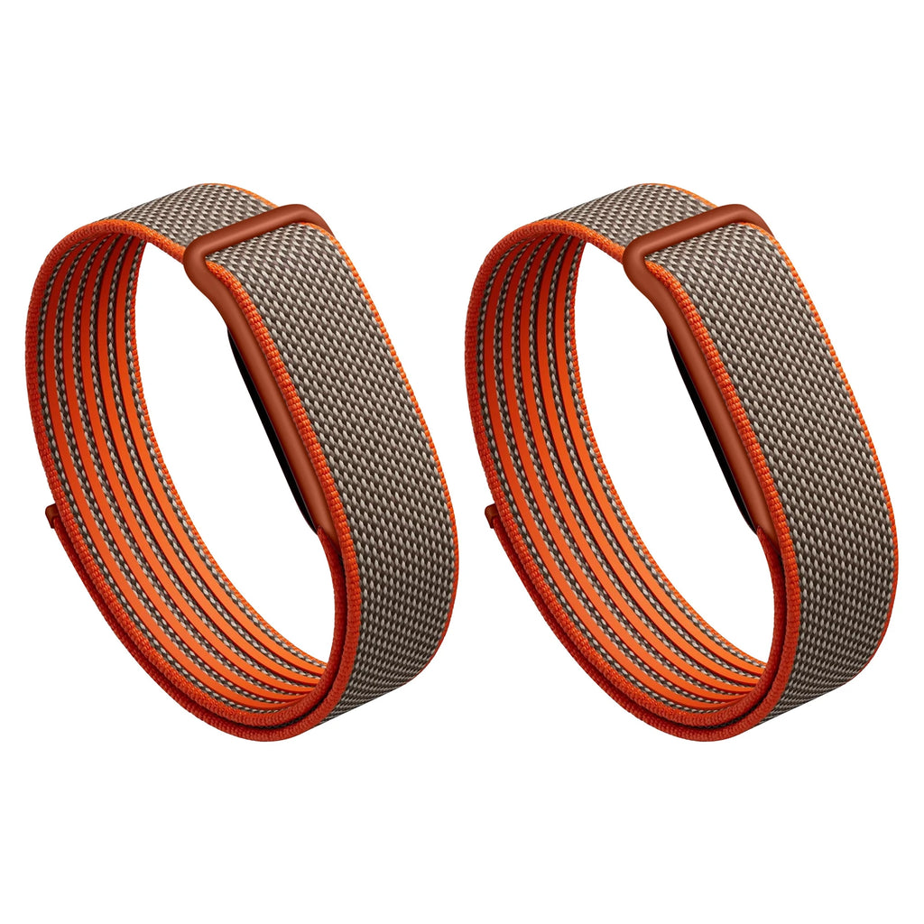 Woven Nylon Band Fitbit Air Strap Breathable Braided Watch Plastic Oasis Select 2pcs brown