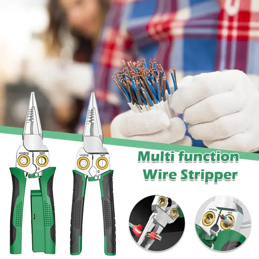 8-in-1 Wire Stripper Needle Nose Pliers – Multi-Function Tool