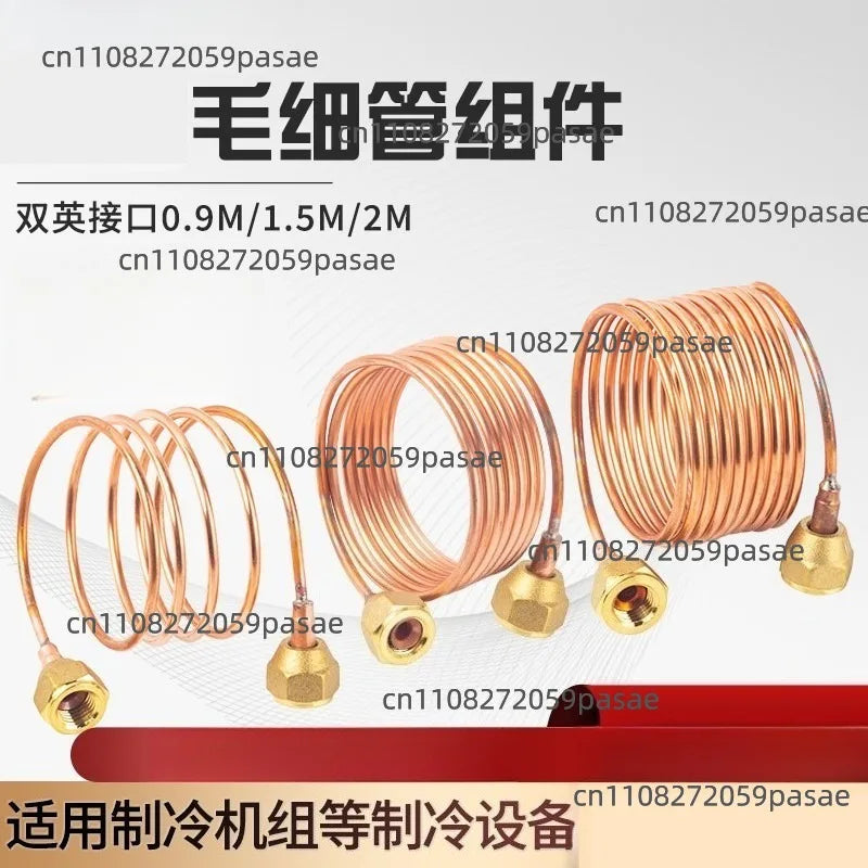 Copper Refrigerator Capillary Assembly with Nut | Refrigeration Pipeline