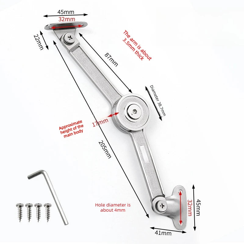 1pcs Stop At Will Stop At Will Cabinet Door Support Rod Cabinet Door Oil Column Pressure Door Panel Mechanical Damping Support Oasis Select H-01