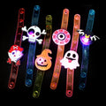 12-120PCS Halloween LED Glow Pumpkin Ring Light Up Wristband Necklace Watch Set Christmas Party Favor Accessories for Rave Night Oasis Select Halloween 120PCS