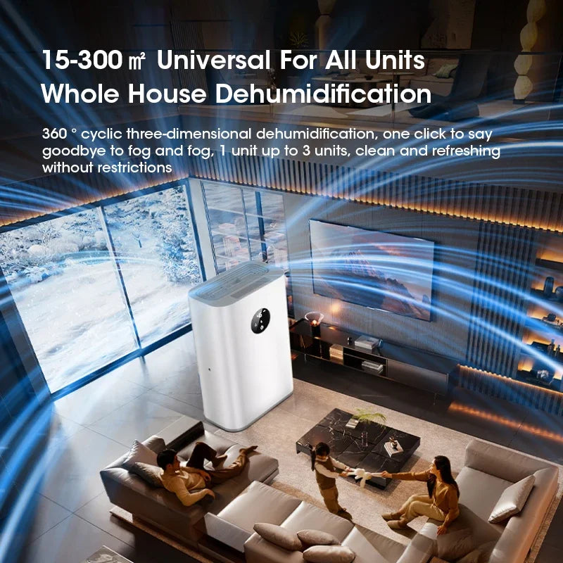 URGGU 2.5L Smart Portable Dehumidifier | 24H Timer