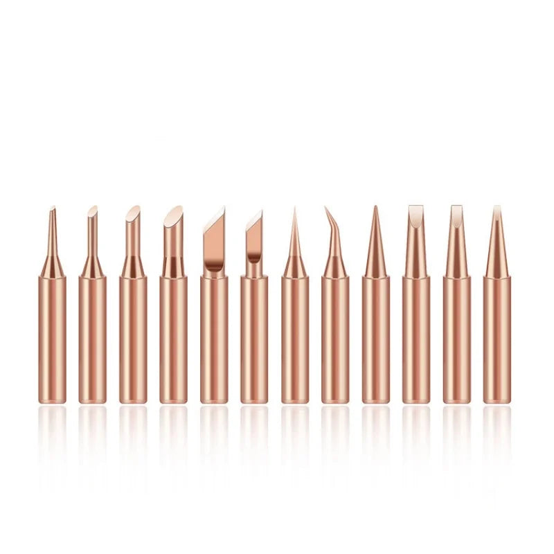 10Pcs Soldering Iron Tip Pure Copper 900M Soldering Iron Head Set Inside Hot Bare Copper Electric Soldering Iron Welding Tools Oasis Select