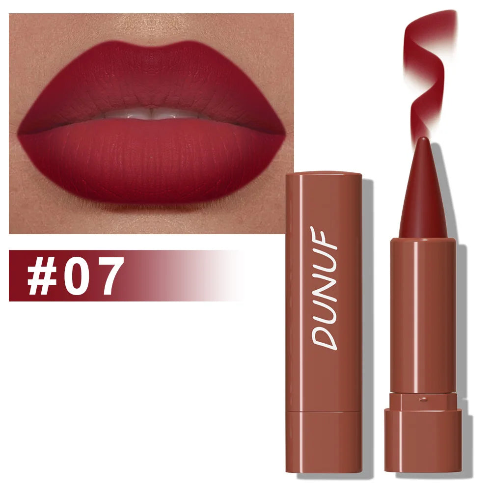 DUNUF Matte Velvet Lip Liner – 9 Colors, Waterproof & Long-Lasting