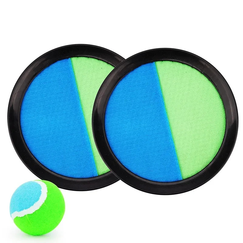 1Set Kids Sucker Sticky Ball Toy Outdoor Sports Catch Ball Game Set Throw And Catch Parent-Child Interactive Outdoor Toys Oasis Select 2discs 1hard ball a
