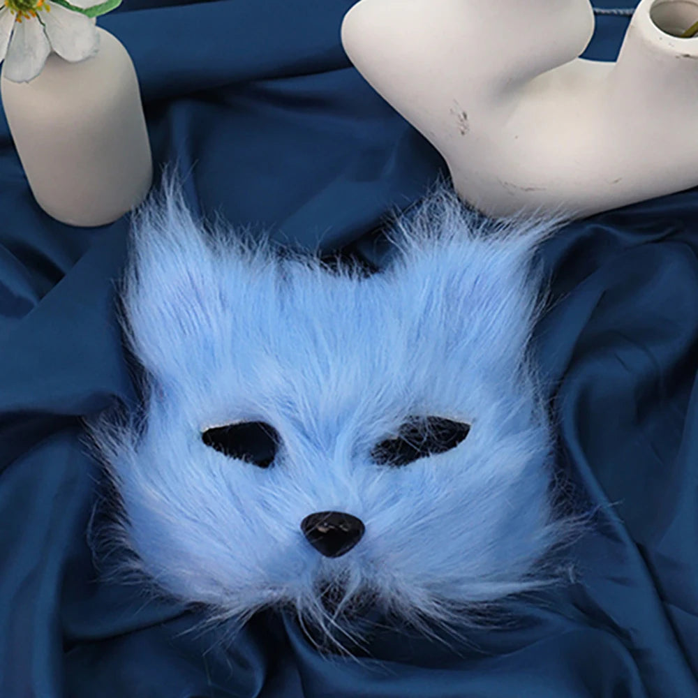 Halloween Animal Cosplay Fox Shape Half Face Eye Mask Sexy Cat Animal Mask Christmas Carnival Party Roleplay Costume Props Oasis Select