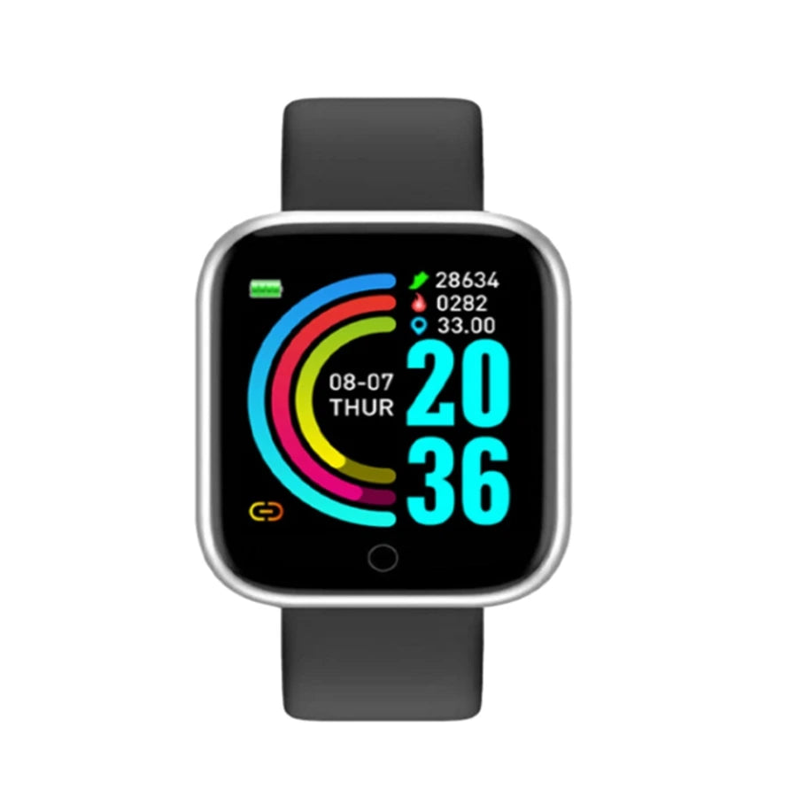 CHAOGENB Y68 Fitness Smartwatch – Heart Rate, Steps & Music