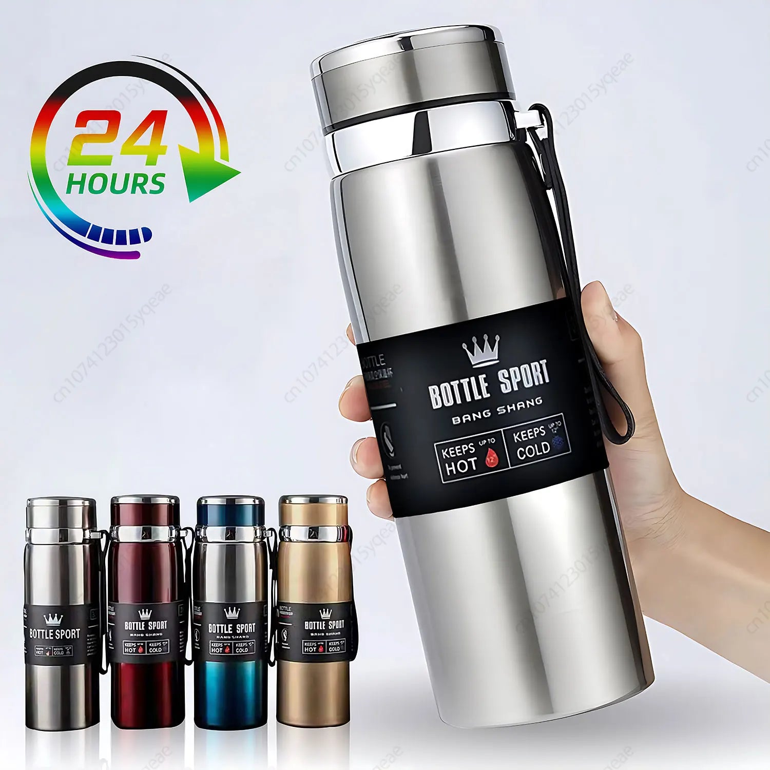 1000ml Thermal Water Bottle Thermos Vacuum Flask Double Stainless Steel Coffee Tea Insulated Cup Leakage-proof for Office Oasis Select