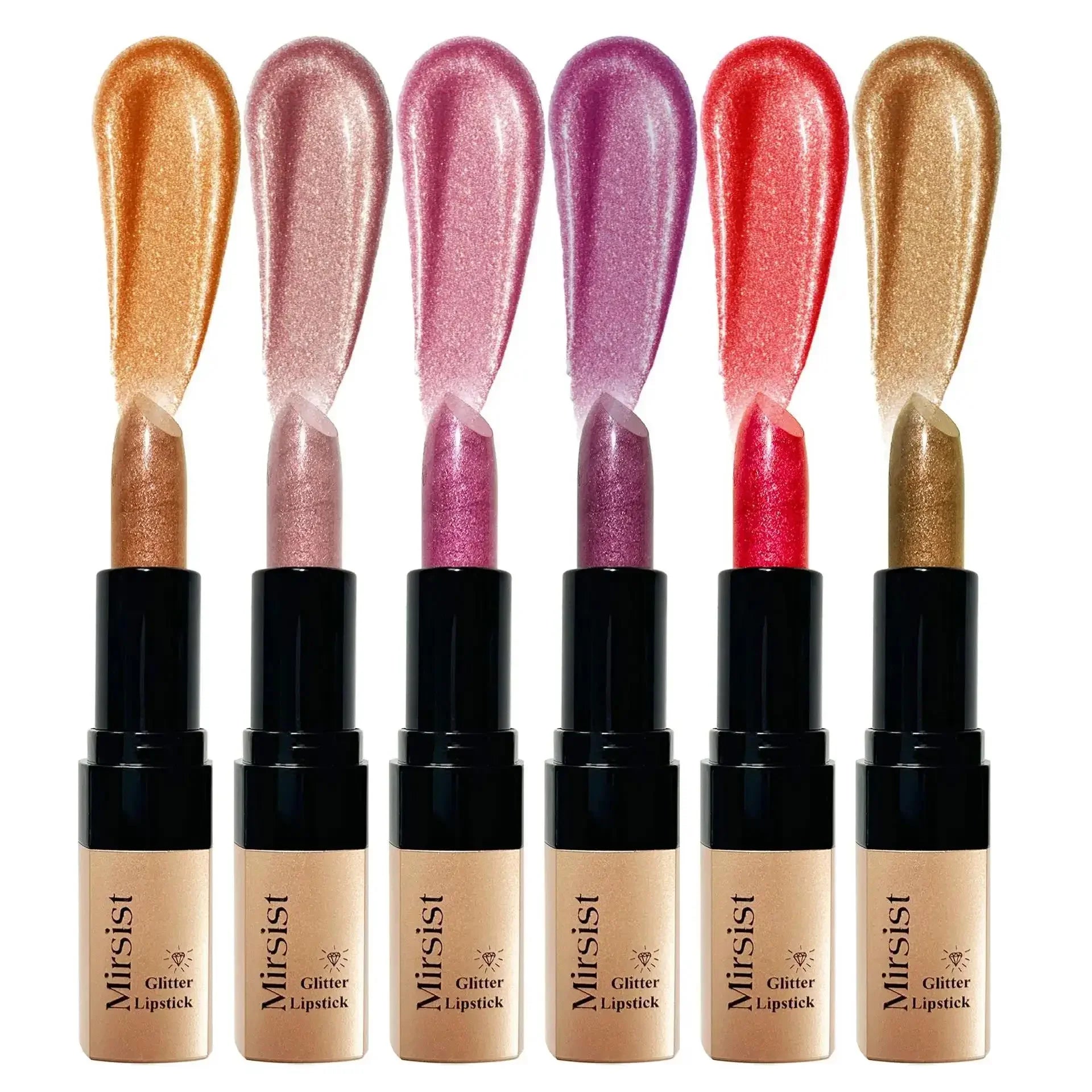 Mirsist Diamond Lip Gloss – Glitter Metallic Shine, 6 Colors