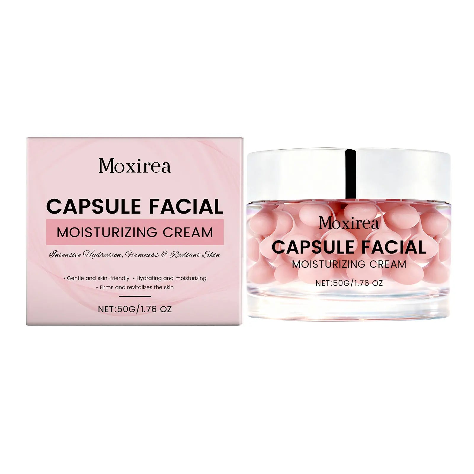 Pink Capsule Moisturizing Cream Hydration Nourish Brighten Complexion