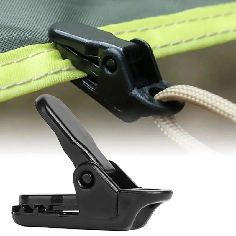 5/10pcs Windproof Crocodile Clip Tent Clip Non-slip Awning Tarpaulin Fixing Clip Outdoor Camping Tent Accessories Oasis Select