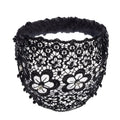 Elegant Hollow-Out Plum Blossom Beaded Headband, Wide-Brim Hair Clip for Effective White Hair Coverage Oasis Select black