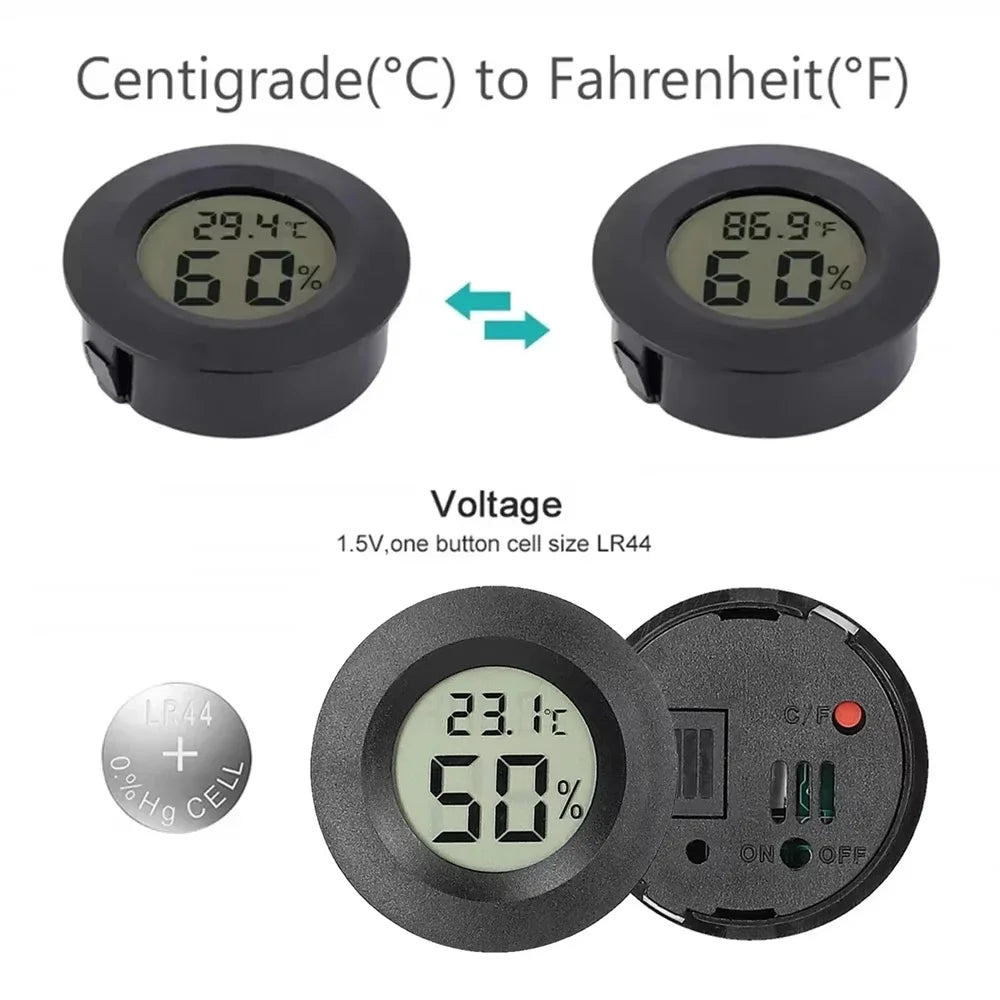 4PCS LCD Digital Thermometer Hygrometer Indoor Room Electronic Temperature Humidity Meter Sensor Gauge Weather Station Home ﻿ Oasis Select