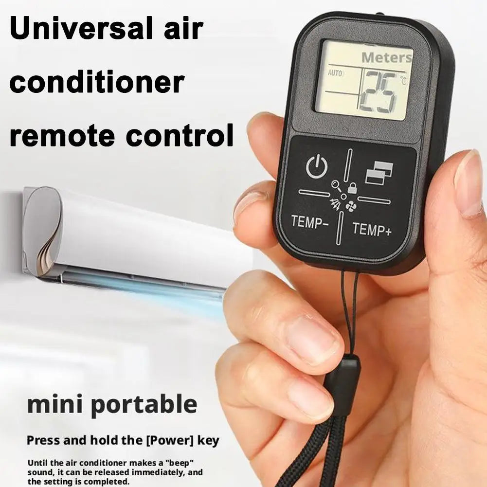 Universal AC Remote Control with Thermometer – Any Brand