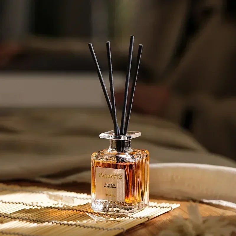 50ml Reed Diffuser Set Lavender Agarwood Bottle with Fragrance Expanding Stick Hotel Home Aromatherapy Air Fresh Fragranc Scents Oasis Select Ebony agarwood 50ml