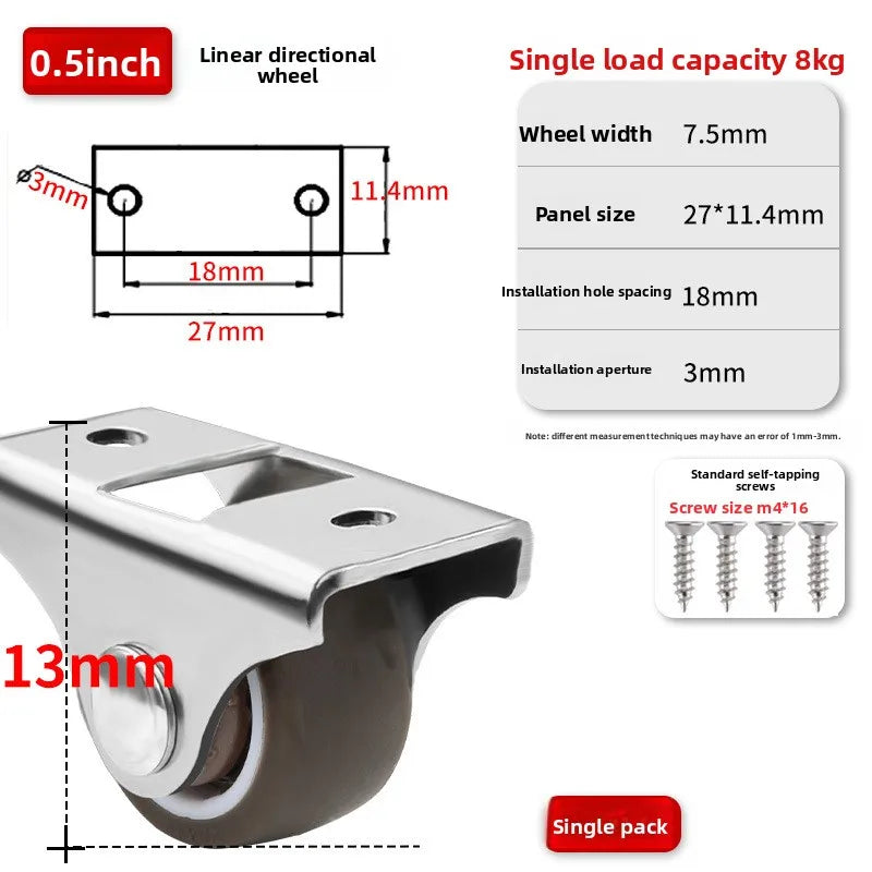 4PCS Car Swivel Casters 360 Degrees Heavy Duty Wheel Caster 0.5 Inch Wear Resistant Mute Heavy Trolley Wheels Red Swivel Castor Oasis Select 4pcs G