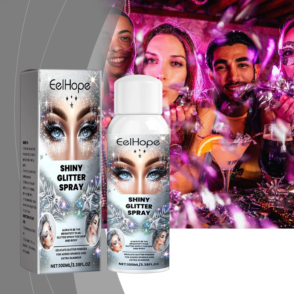 Shimmer Glitter Spray - Hair & Body Highlighter with Subtle Shine, Ideal for Parties, Festivals & Celebrations Oasis Select