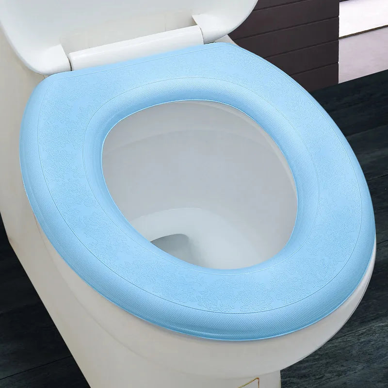 Waterproof Toilet Seat Cover Washable Sticker Foam Portable Silicone Toilet Lid Cover Cup Covers Bathroom Accessories Oasis Select A