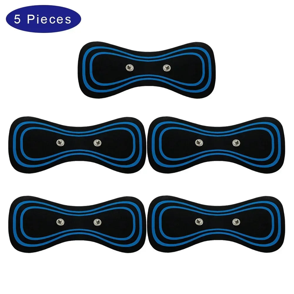 Neck Massager Gel Pads Trainer Hip Exerciser Replacement Slimming Tens Body Massager Patch Muscle Stimulator Sticker Gels Oasis Select 5pcs no host