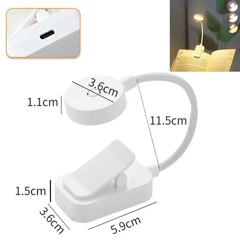 Folding Mini Flashlight Rechargeable Led Table Lamp Night Light Study Stand Read Lamp Touch 3 Modes Dimming Eye Protection Light Oasis Select Mini Lamp-Bookmark