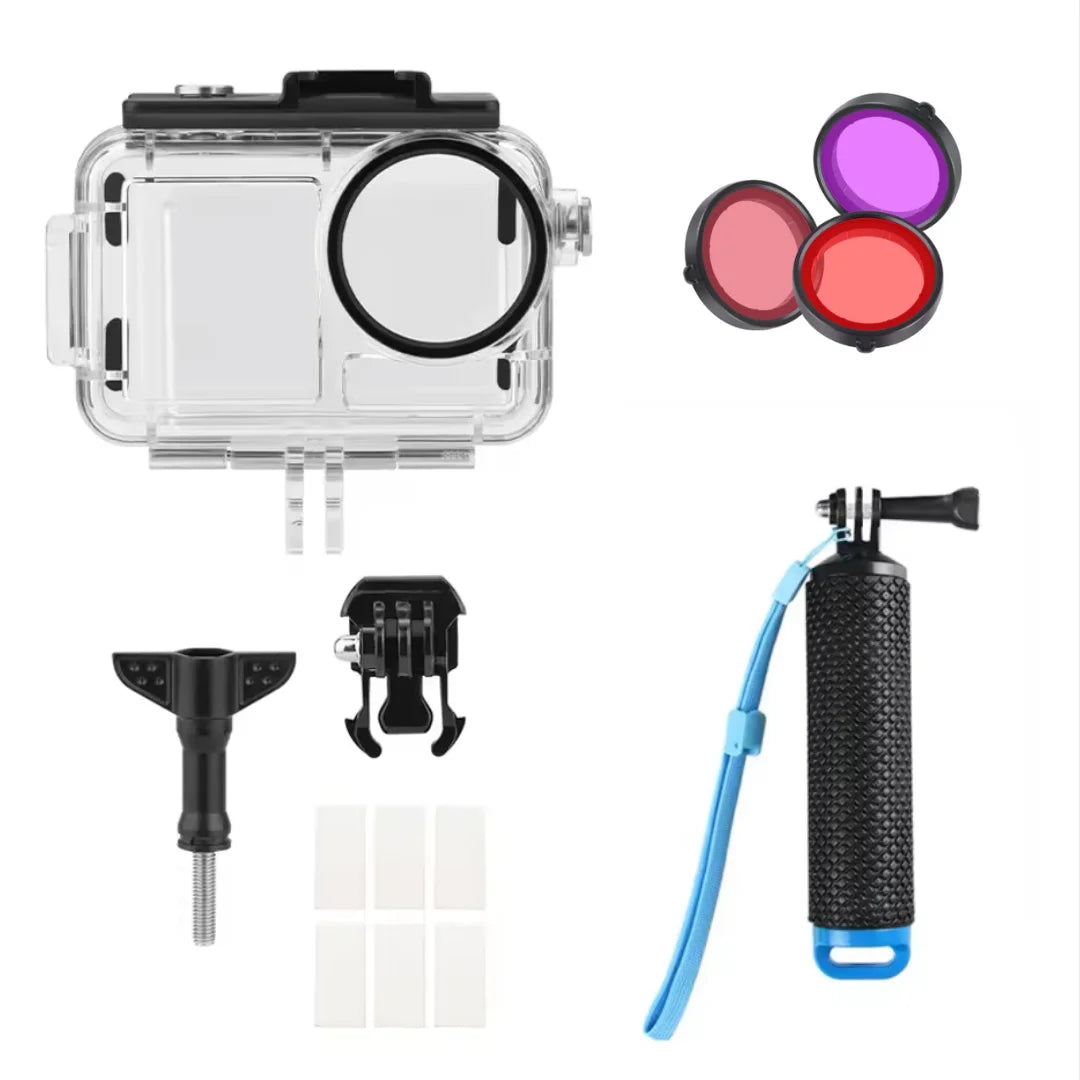 60M Waterproof Case for DJI OSMO Action 5 Pro/4/3 + Dive Filters