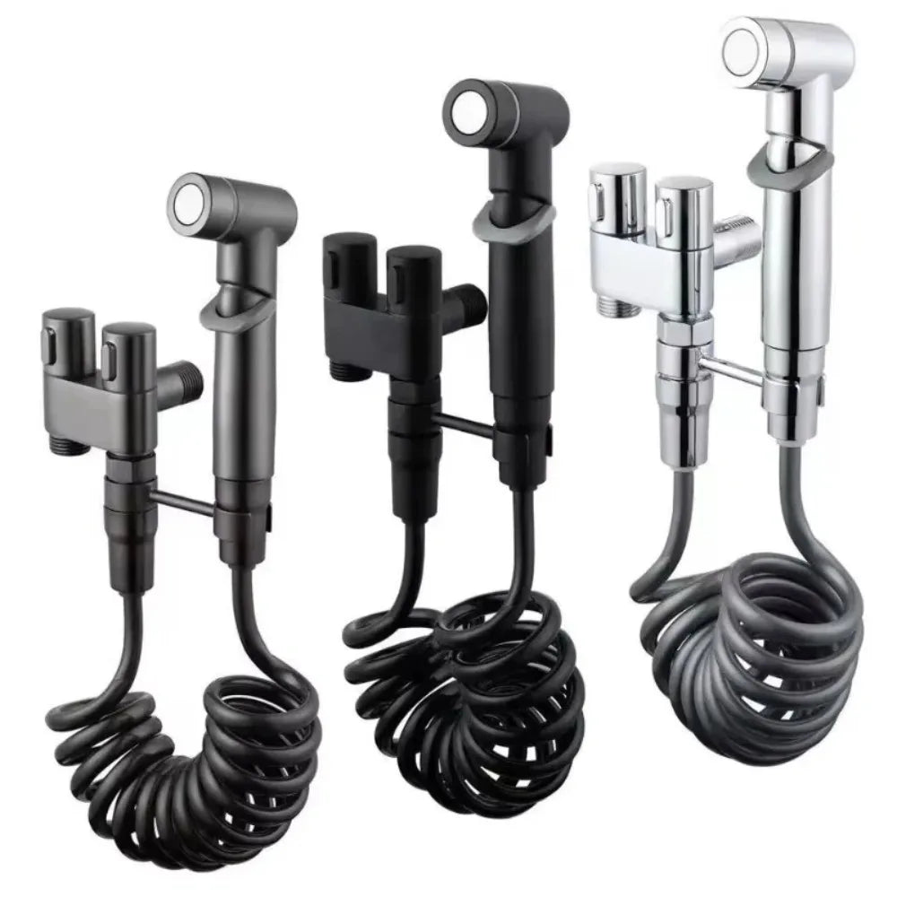 Toilet cleaning bidet set. Cold and hot water toilet accessories. Handheld bathroom cleaner. Anal cleaning device. Oasis Select