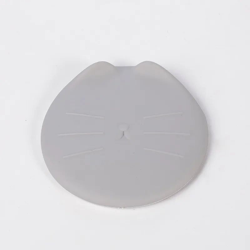 Pet food jar spoon and lid cat pattern element design suitable for wet food cans snacks easy to clean and convenient to use Oasis Select grey lid-1pcs