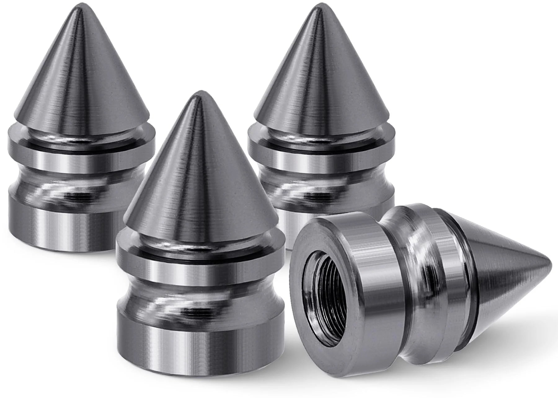 Automobile, motorcycle, conical tower shaped aluminum alloy valve cap, colored valve cap, pointed cap Oasis Select 4pcs 5