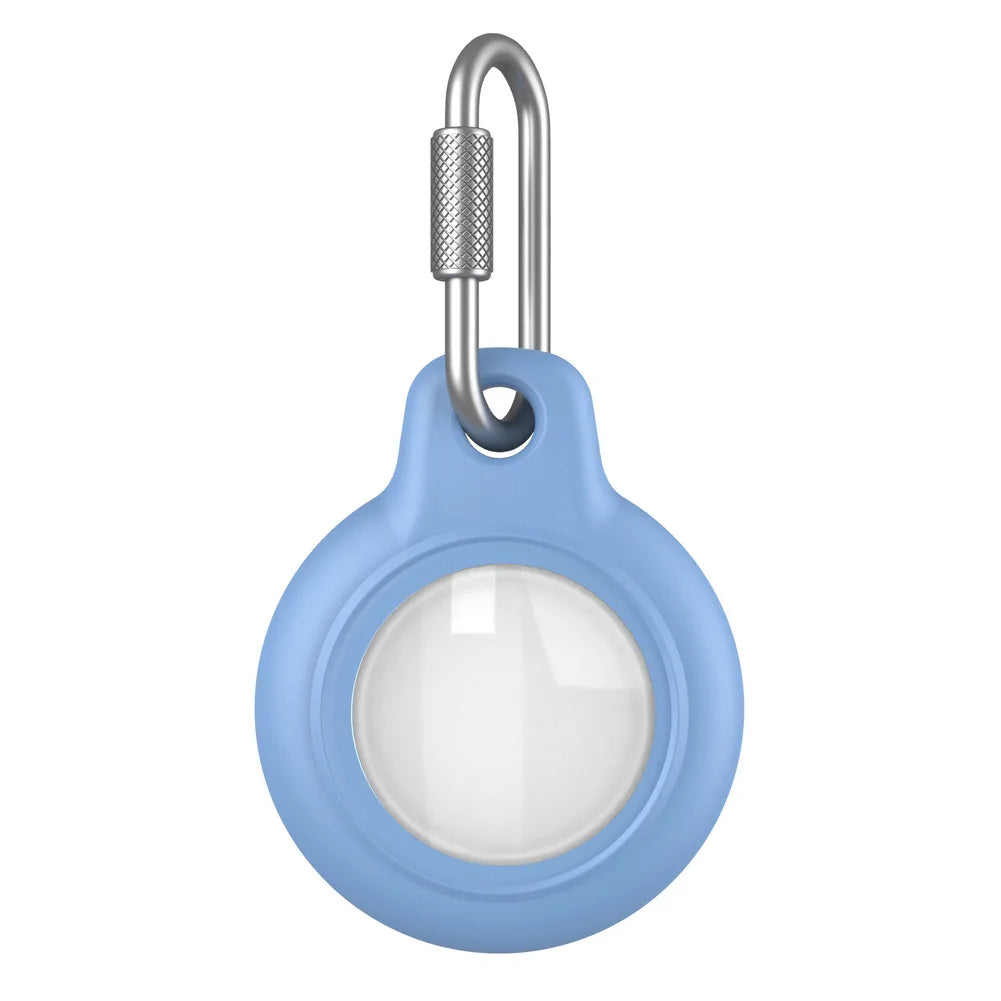 Compact ABS PC Shell Case for AirTag 2 Delivers Waterproof Coverage Drop Protection and Carabiner Clip for On-the-Move Use Oasis Select Light Blue